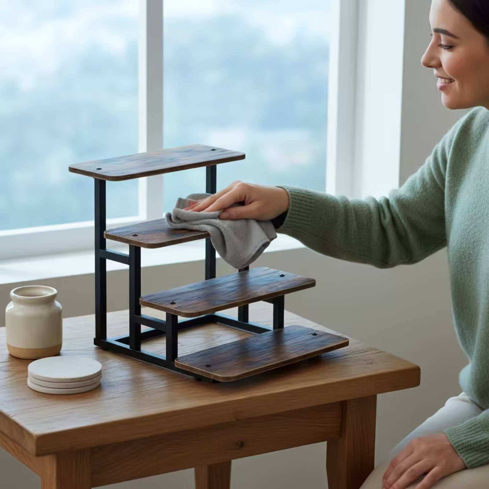 4-Tier Display Stand Tabletop  - Display Risers Set recension och pris