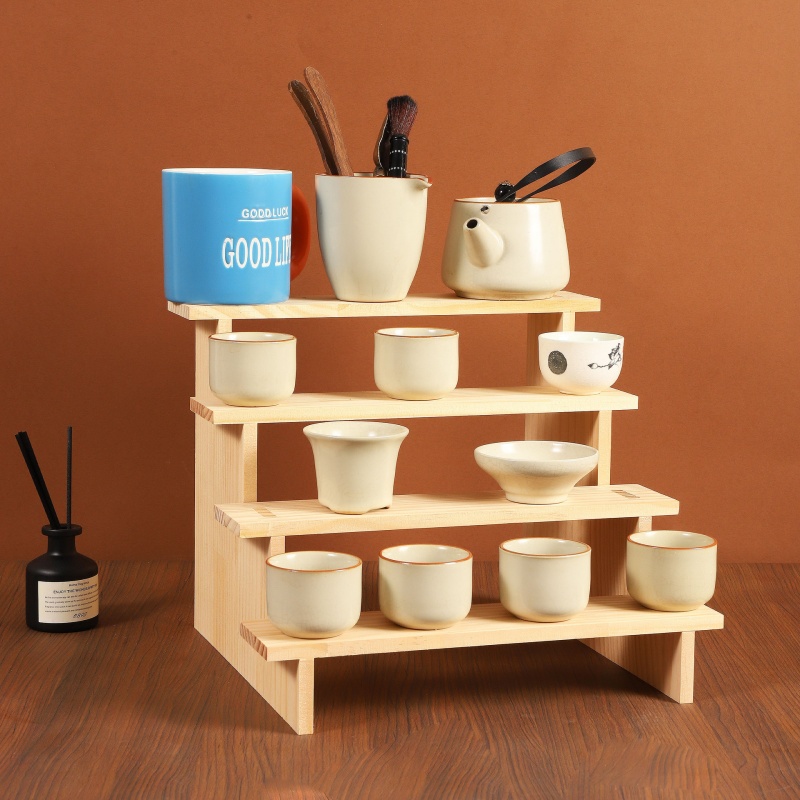 Wood Display Riser Wood Displa - Display Risers Set recension och pris